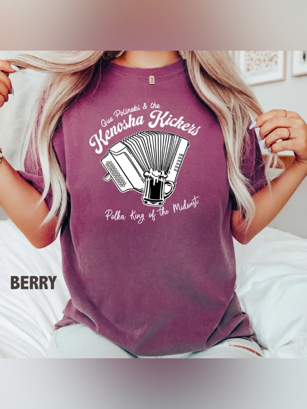 Kenosha Kickers Comfort Color T-Shirt, Polka King Of The Midwestern Tee